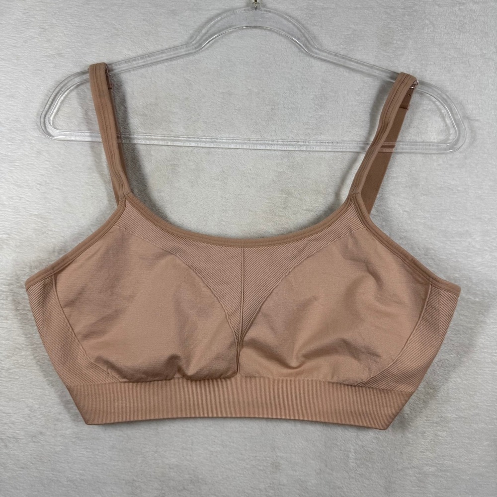 Soma Sport Seamless Ballet Back Bra Nude Tan‎ XL 79984 Activewear Yoga Bra
